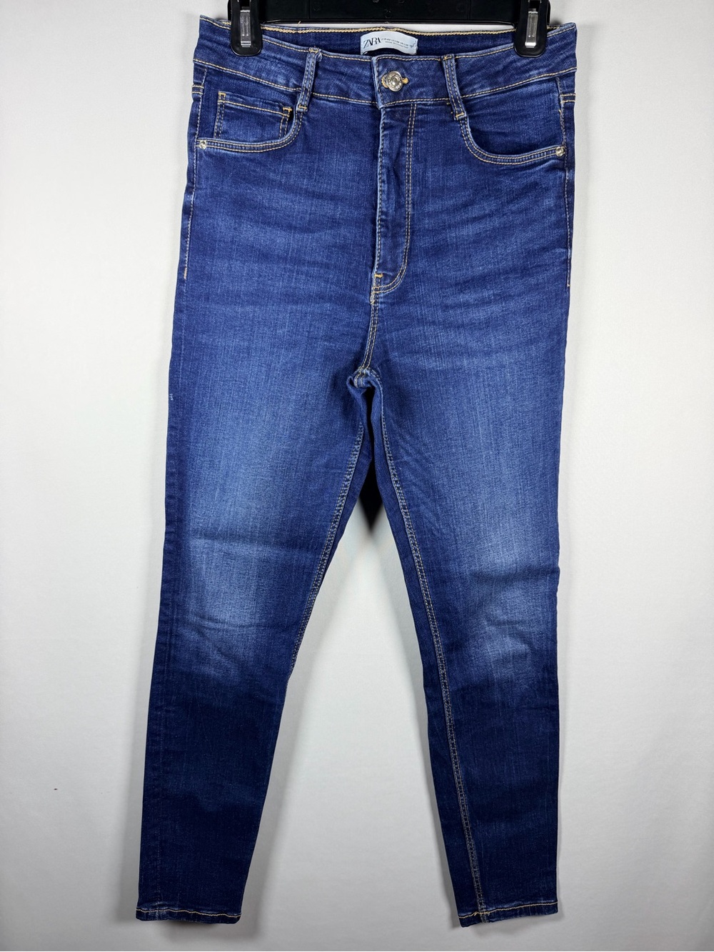 Zara Women's High-Rise Blue Skinny Jeans